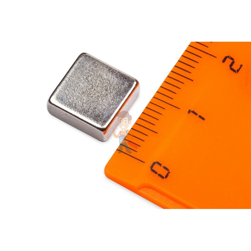 Неодимовый магнит прямоугольник 10х10х4 мм, 6шт, Forceberg - фото 1