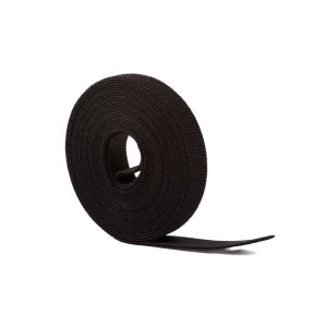 Многоразовая нейлоновая лента-липучка Forceberg Home & DIY 16 мм для стяжки и подвязки, черная, 5 м