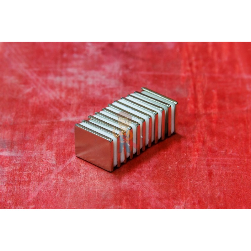 Неодимовый магнит прямоугольник 20х15х2 мм - фото 6