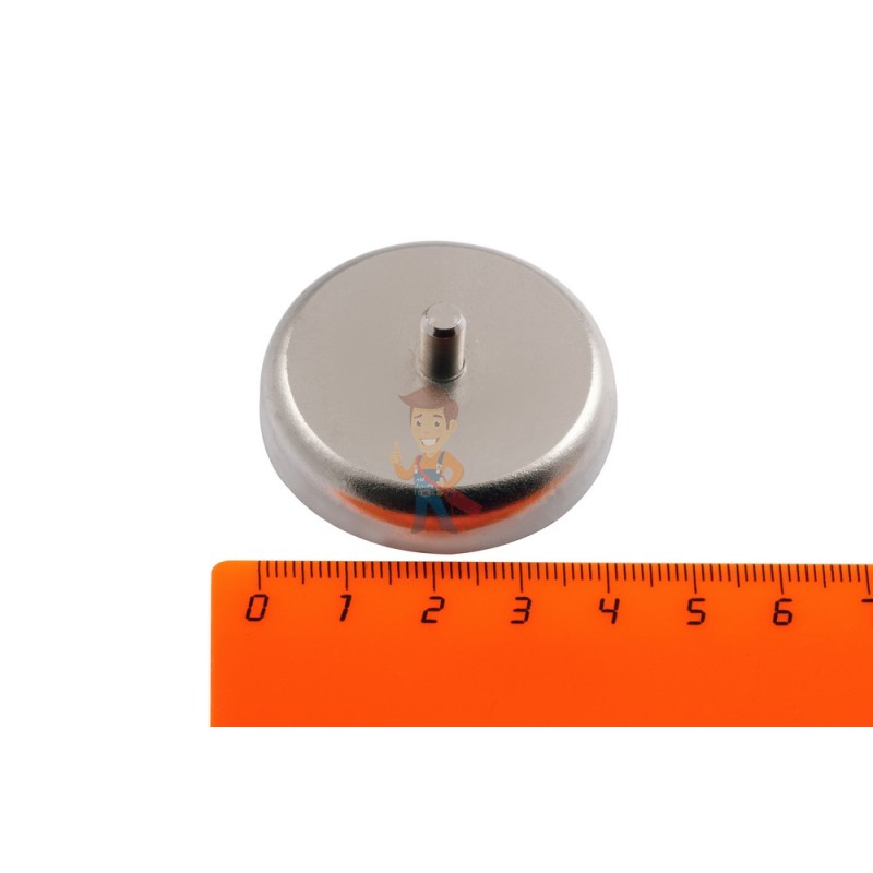 Магнитное крепление D42 со стержнем - подставка на магните для топпера, ценников, рамок, плакатов - фото 1