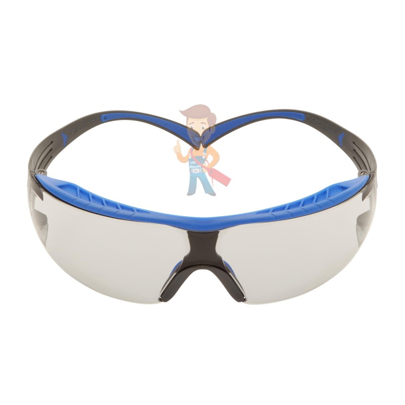 Очки открытые защитные с покрытием Scotchgard™ Anti-Fog (K&N),линзы светло-серые, серо-голубые дужки - фото 2