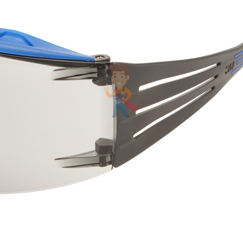 Очки открытые защитные с покрытием Scotchgard™ Anti-Fog (K&N),линзы светло-серые, серо-голубые дужки - фото 4